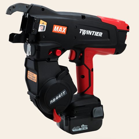 MAX Twintier RB441T accu-vlechtmachine voor het binden van vloerverwarmingsbuis op netten